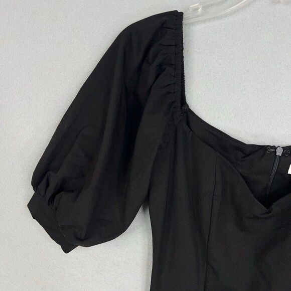 More To Come Dress Women Small Black Lizzy Puff Sleeve Romantic Feminine Minimal - Picture 5 of 16